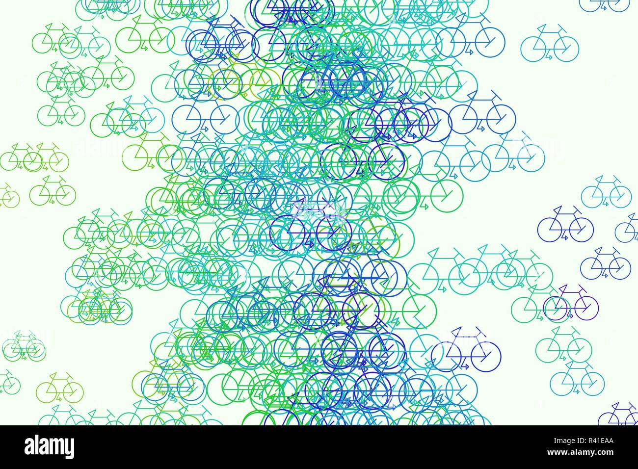Abstract conceptual hand drawn outline of bicycle. Good for web page ...