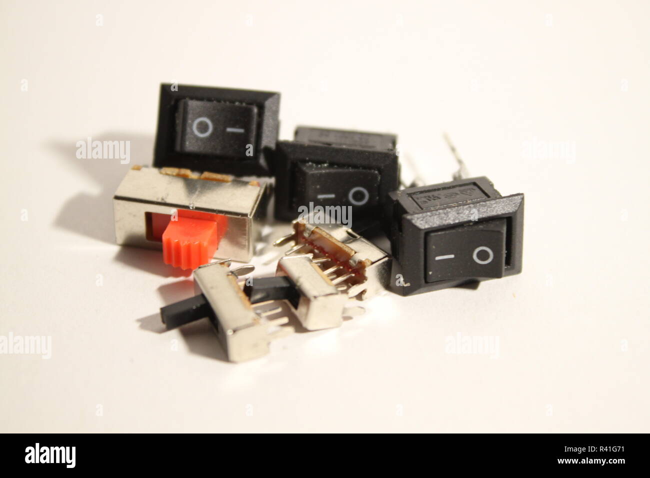 A few types of switches showcased. Stock Photo