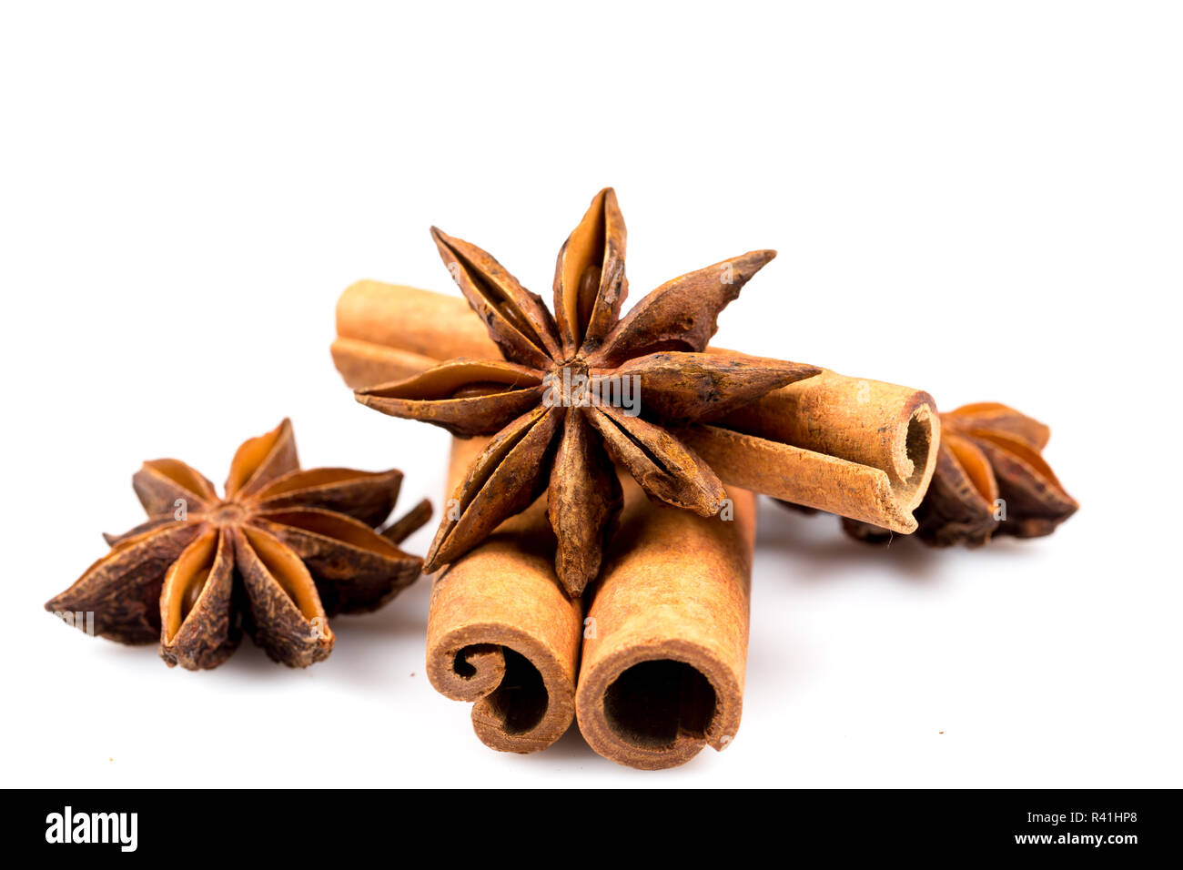 Stars anise and Cinnamon Stock Photo Alamy
