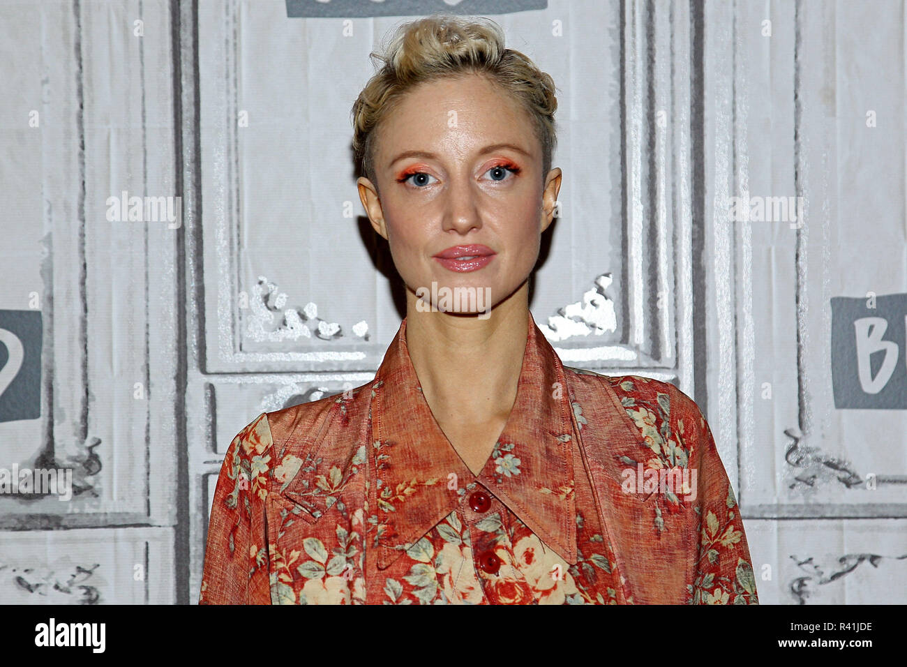 NEW YORK, NY - SEPTEMBER 20: Build presents Andrea Riseborough discussing  