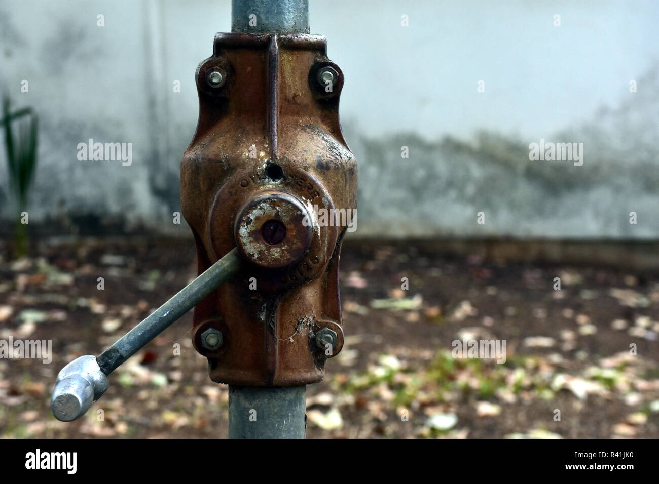 Clothes line handle Stock Photo Alamy