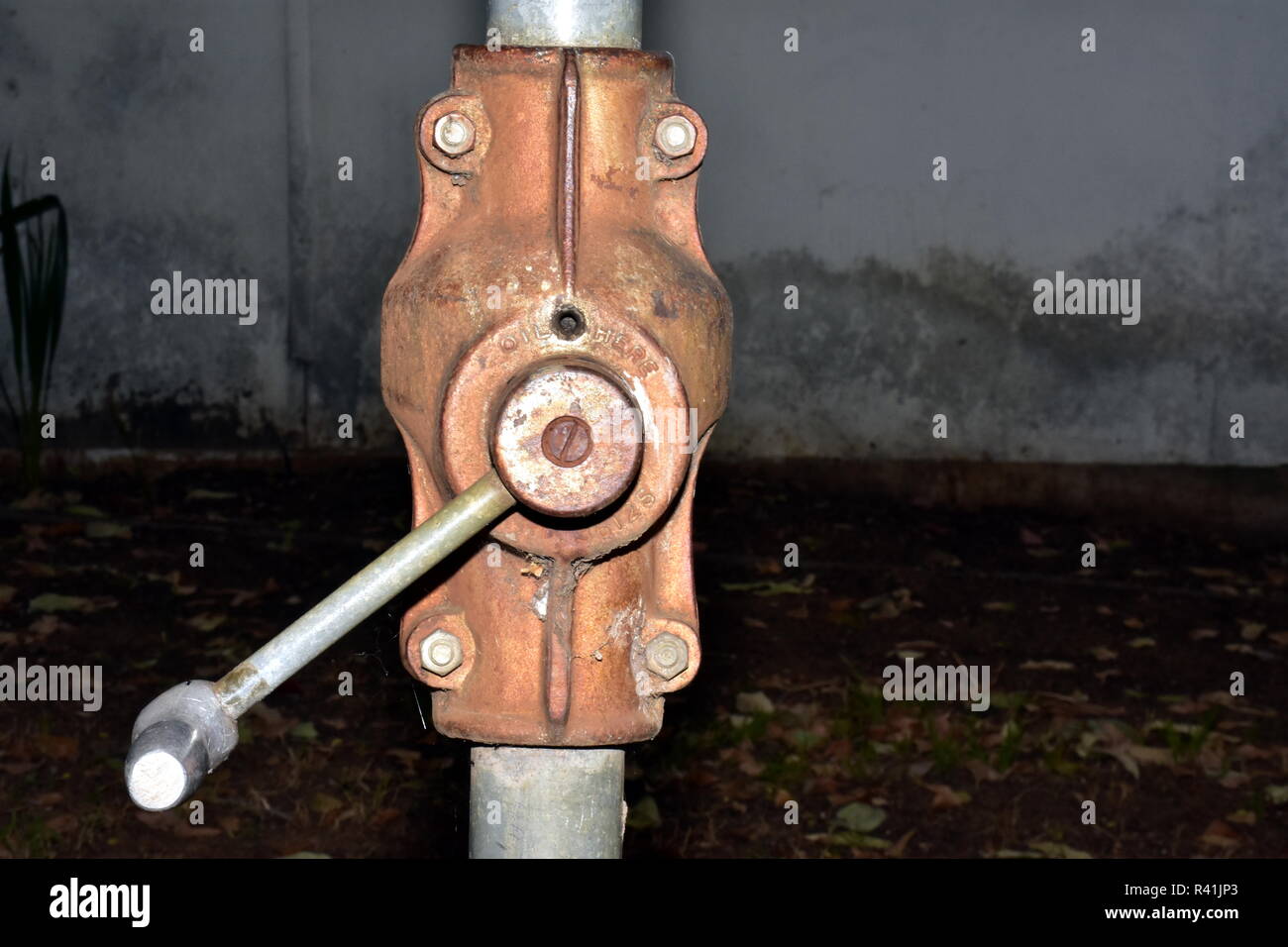Clothes line handle Stock Photo Alamy