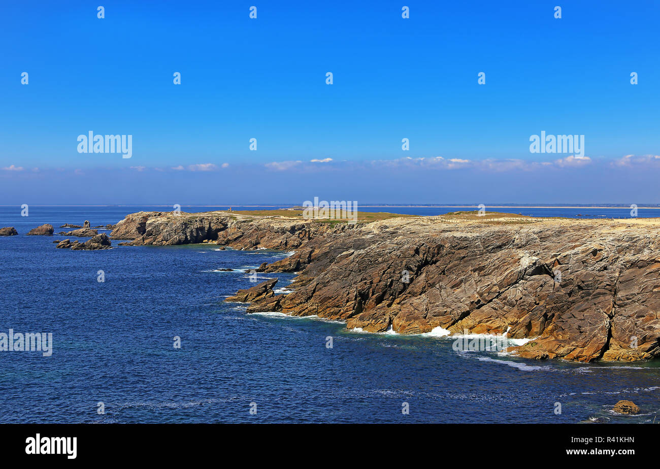 cote sauvage - peninsula quiberon - southern brittany Stock Photo - Alamy