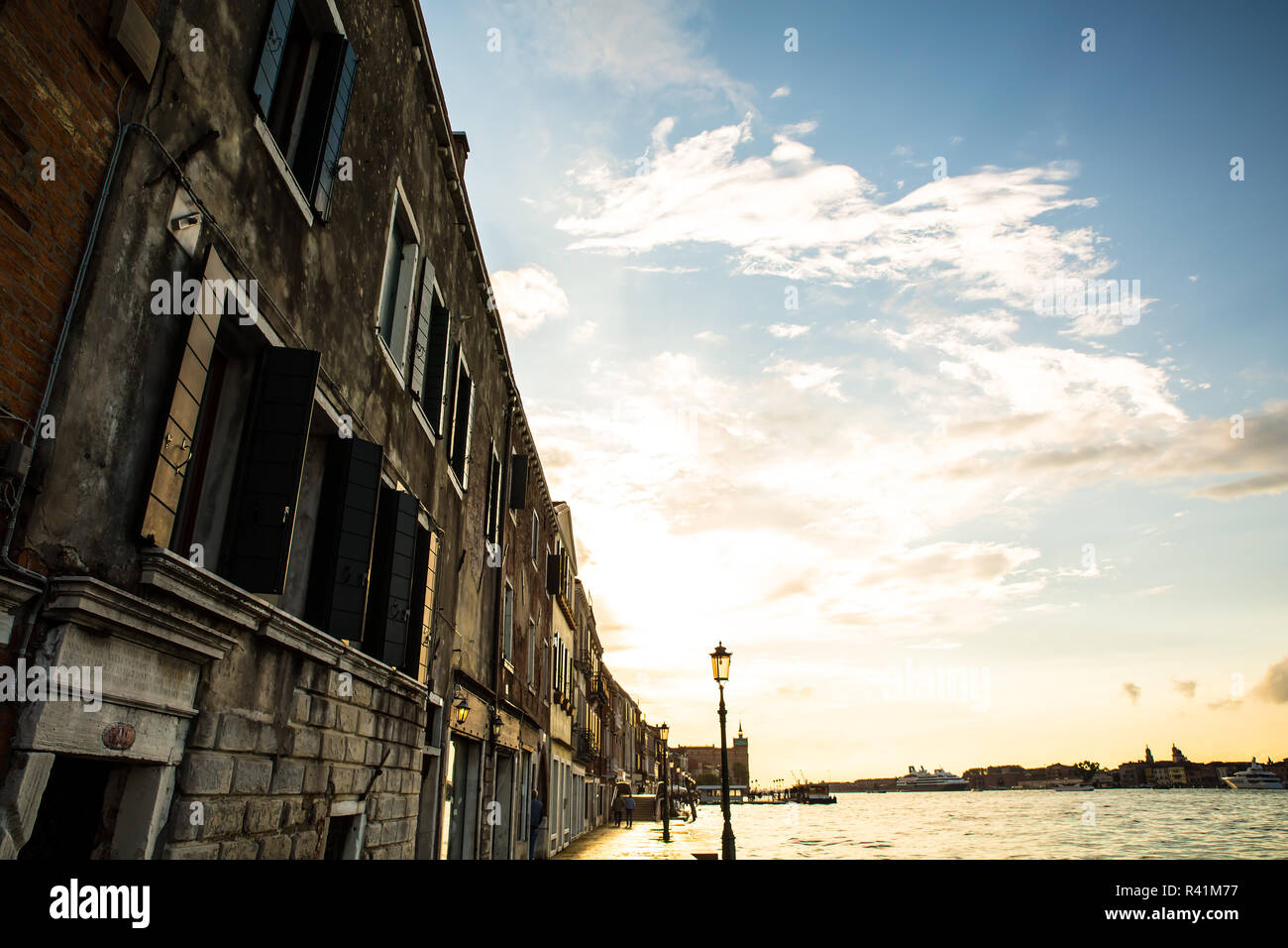 Sundown in Venice.. Stock Photo