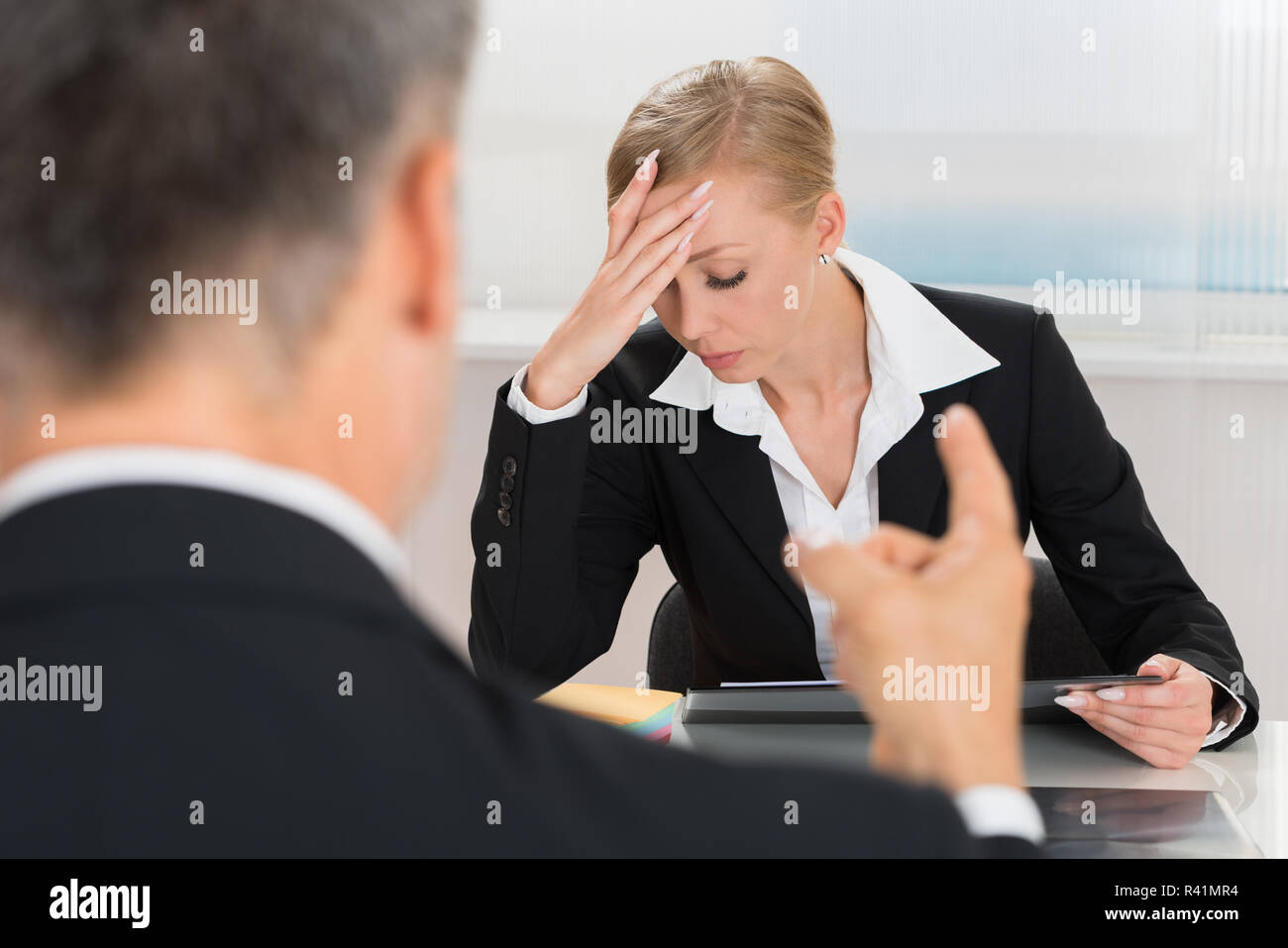 Ignoring Office Man office desk ignoring hi-res stock photography and images - Alamy