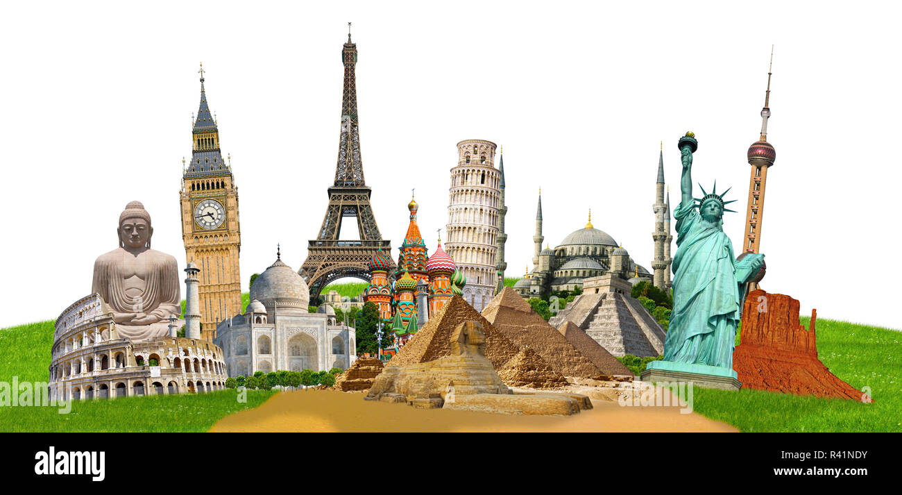 Famous monuments of the world Stock Photo Alamy
