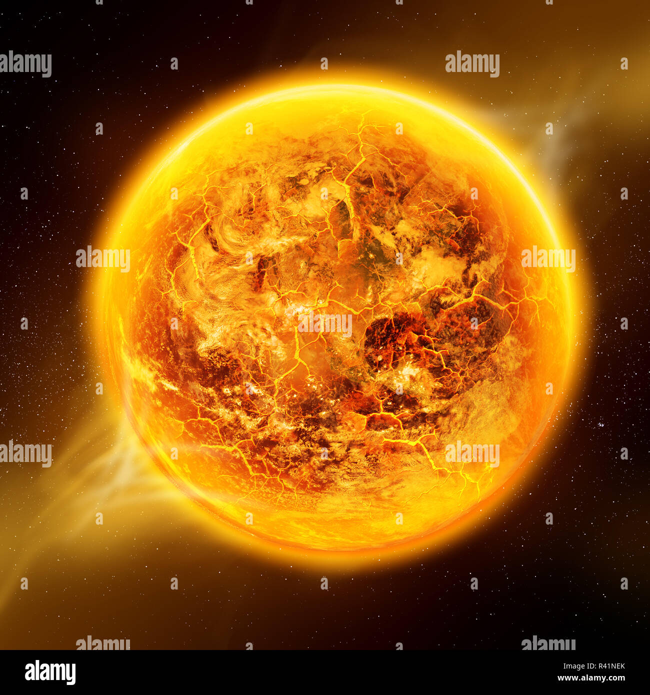 Global warming on planet Earth Stock Photo