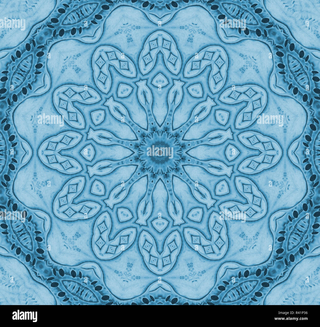 Repeating floral pattern in shades of blue hi-res stock photography and ...