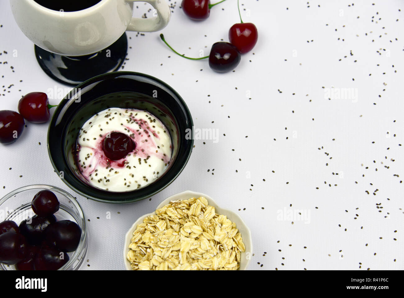 Probiotic Greek Style Yogurt Stock Photo Alamy