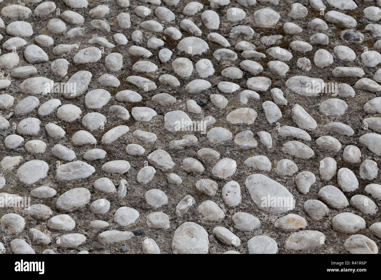 Floor walkway made of small pebbles Stock Photo Alamy