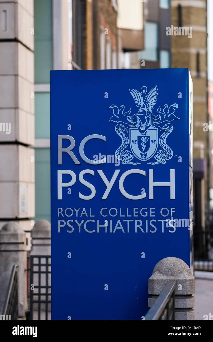 Royal College of Psychiatrists, 21 Prescot Street, London, England, U.K. Stock Photo