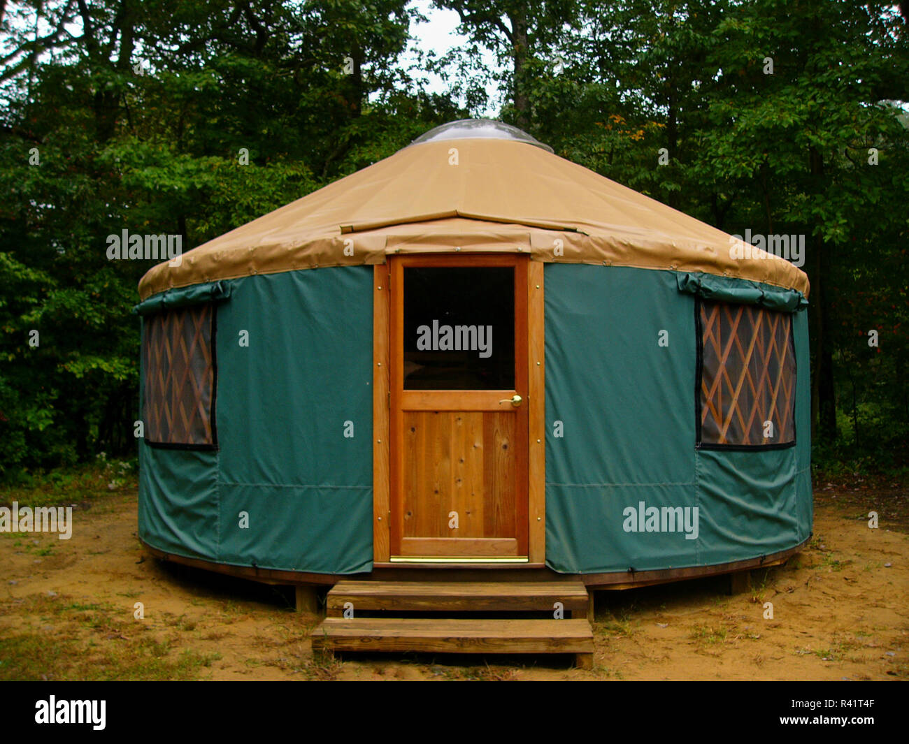 A yurt at Girl Scout Camp Redwing, located in Western Pennsylvania