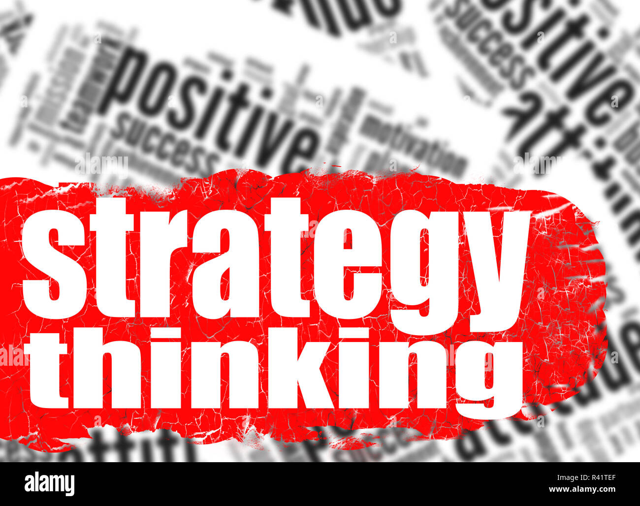 Word cloud strategy thinking Stock Photo - Alamy
