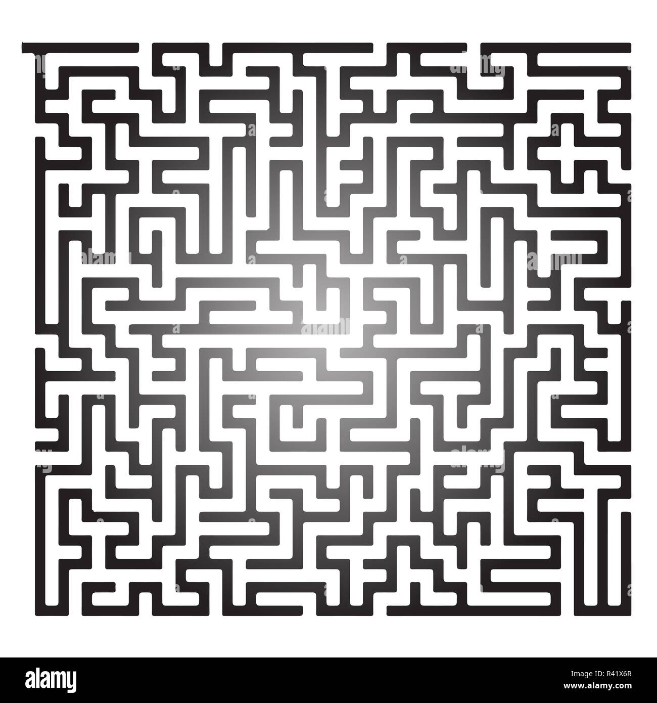Labyrinth Isolated on White Background Stock Photo