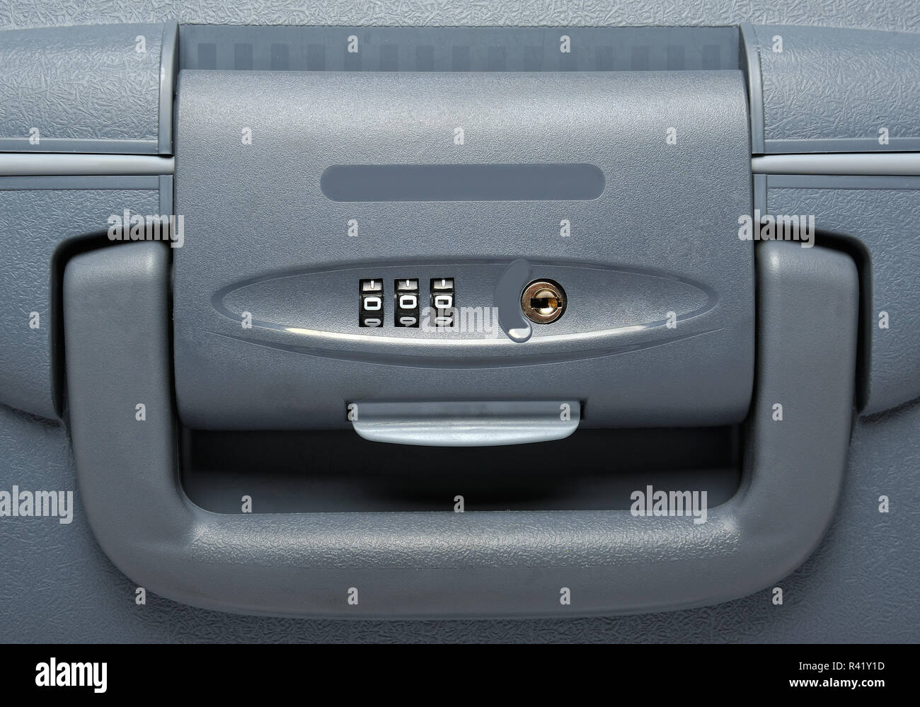 Combination lock on suitcase Stock Photo Alamy