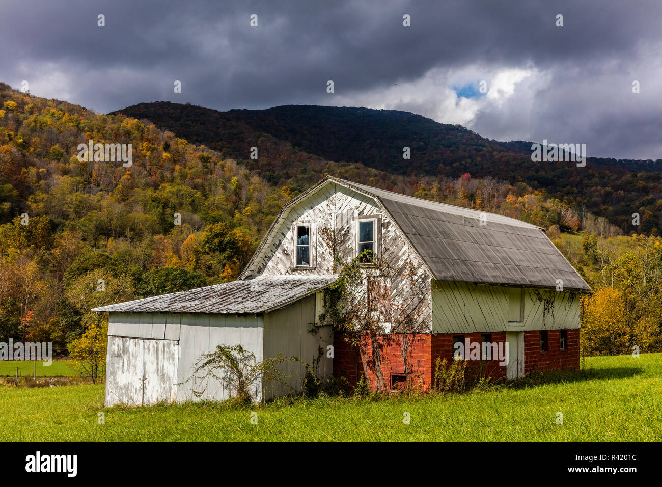 Rustic barn in Harman, West Virginia, USA Stock Photo