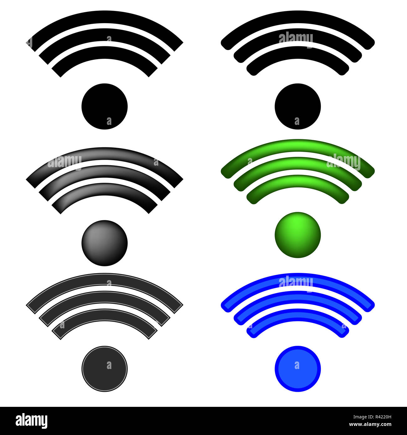 Set of Radio Icons Stock Photo