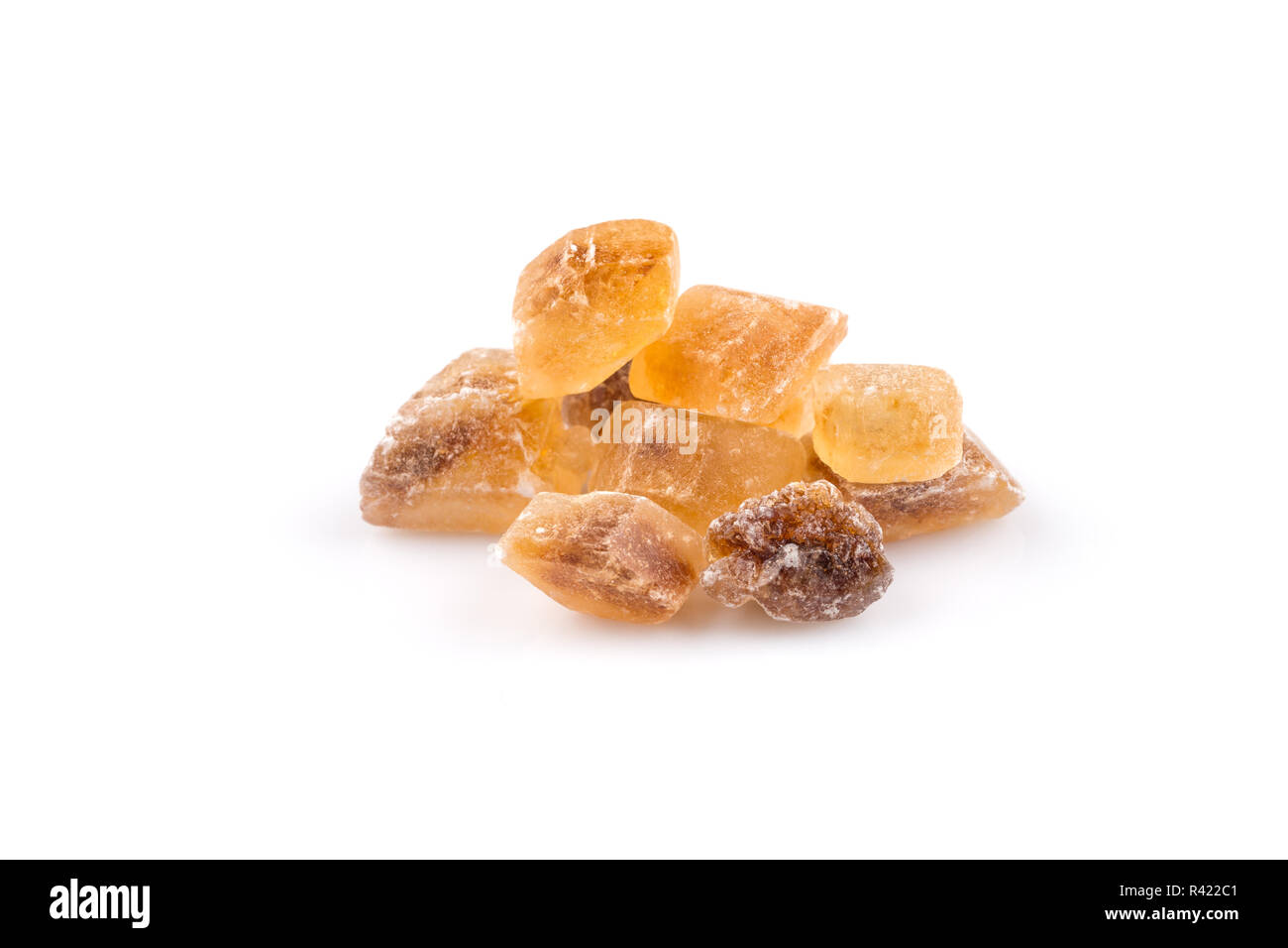Brown caramelized lump cane sugar cube Stock Photo Alamy