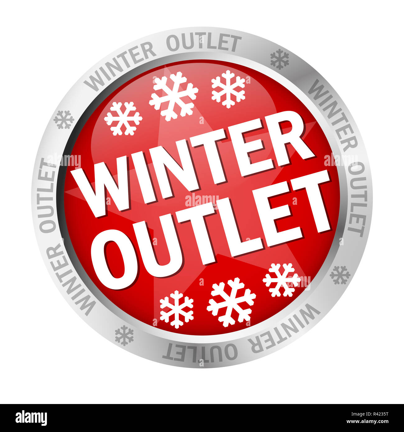 Winter snowflake seal label Cut Out Stock Images Pictures Alamy