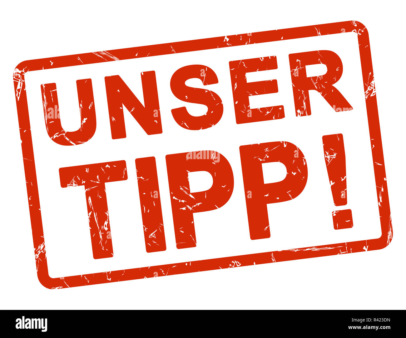 red stamp our tip! Stock Photo Alamy