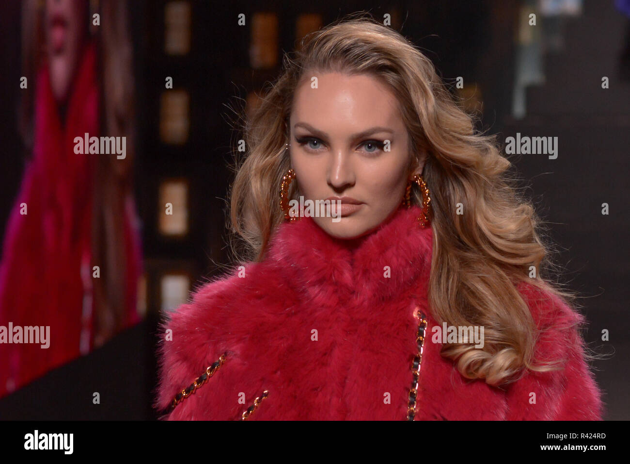 Moschino x H&M fashion show held at Pier 36 - Runway Featuring: Candice