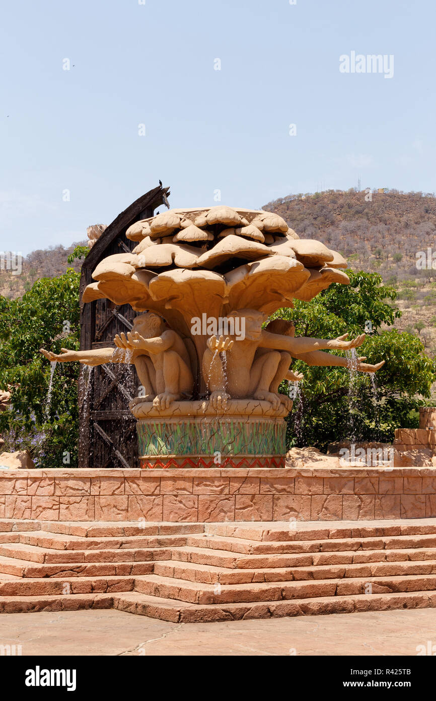 Gigantic monkey statues on fountain in famous Lost City Stock Photo Alamy