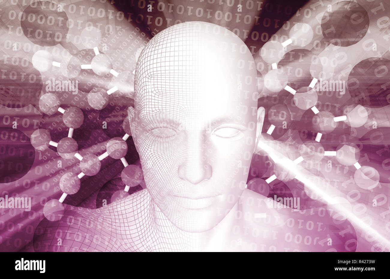 Binary Technology Stream Stock Photo - Alamy