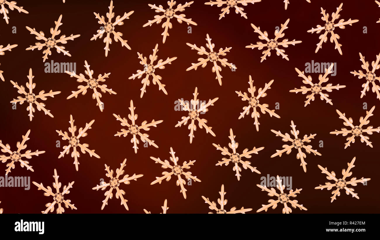 snowflakes background rotation rose gold Stock Photo - Alamy