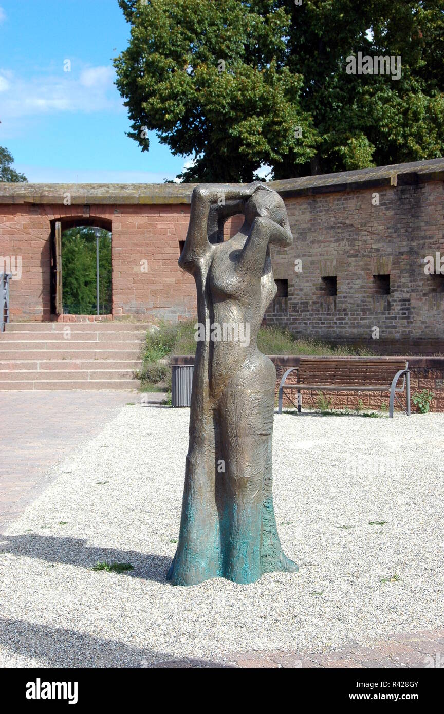 sculpture daphne in the historic fortress in germersheim / pfalz Stock Photo