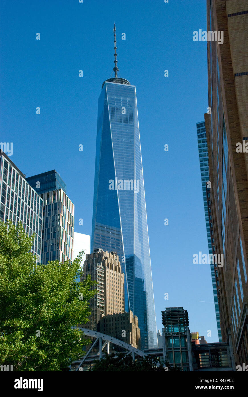 one world trace center tower new york city - united states Stock Photo