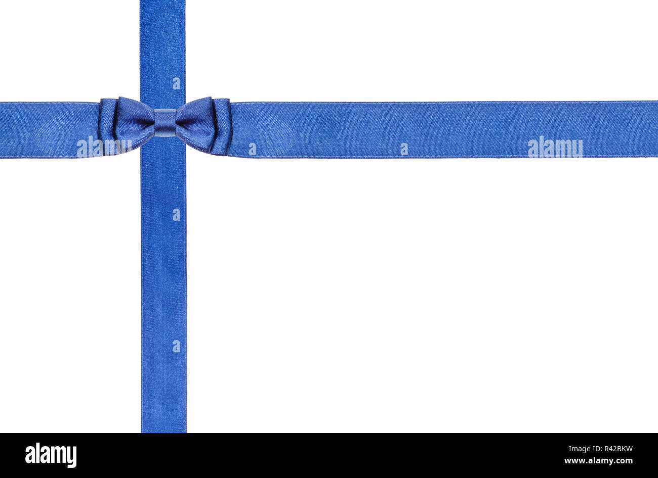 blue satin bows and ribbons isolated - set 10 Stock Photo