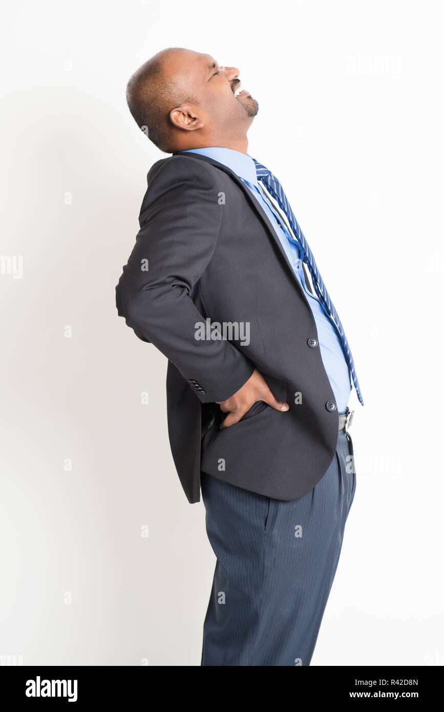 Mature indian man back pain hi-res stock photography and images - Alamy