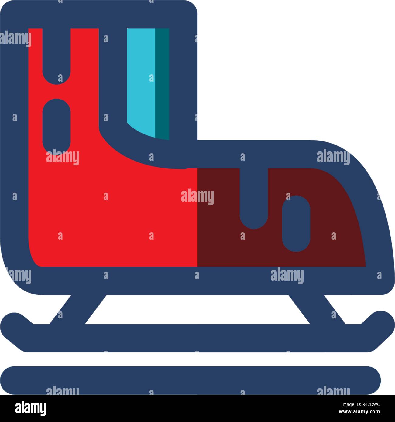 Ski Ice Icon Winter Template Vector Stock Vector