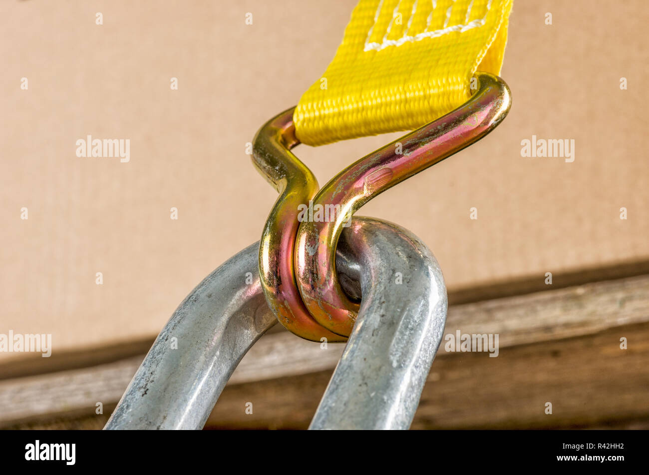 load securing with a strap Stock Photo