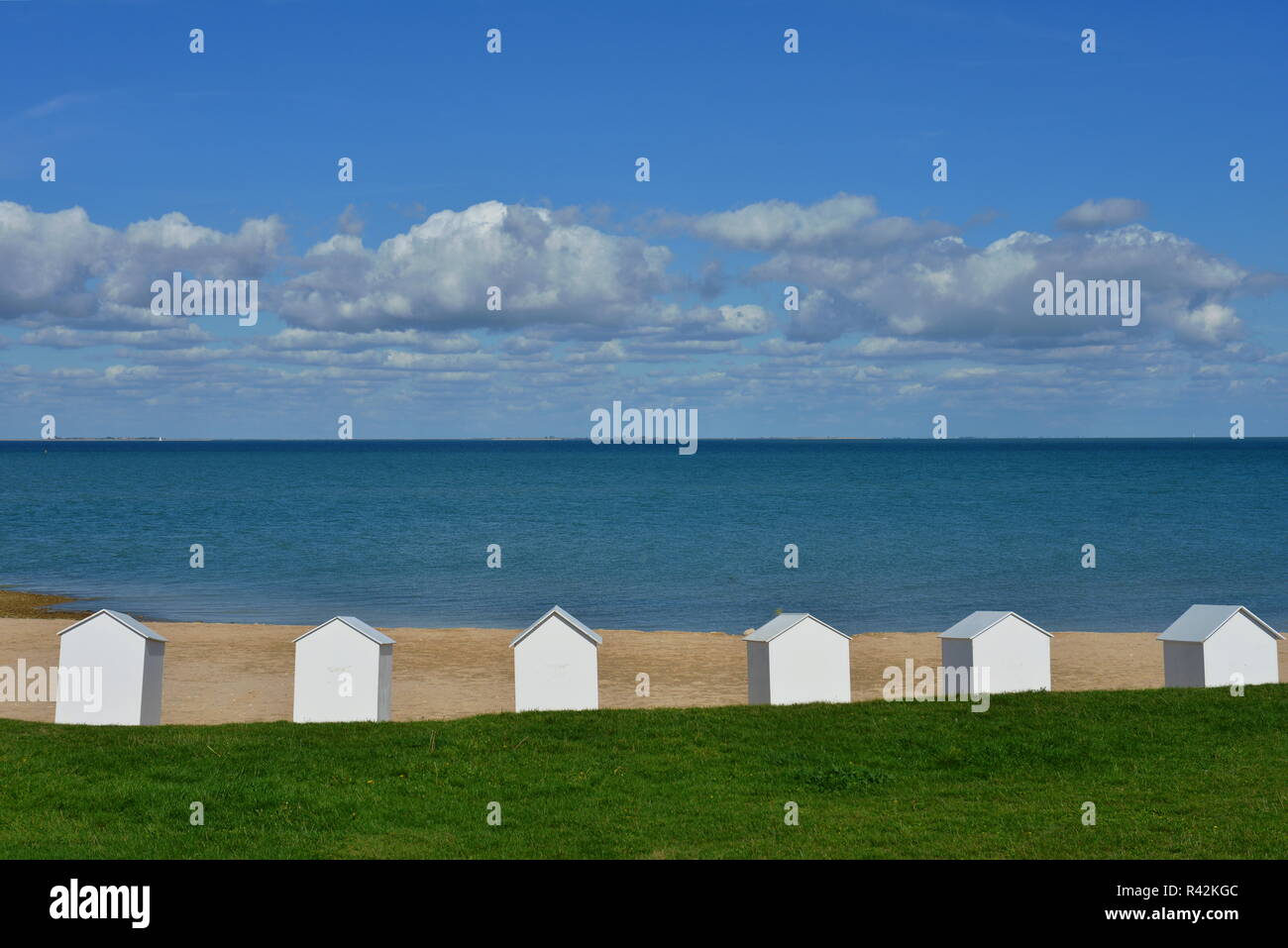 white beach huts Stock Photo Alamy