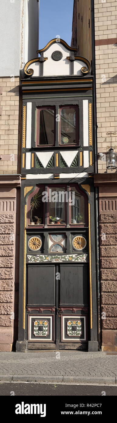 germany's narrowest house in eisenach Stock Photo