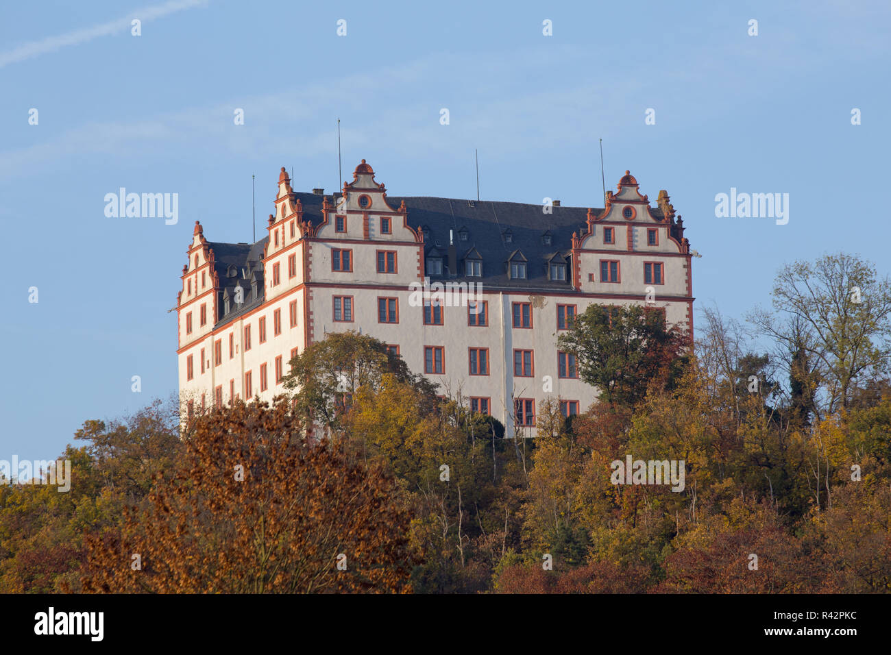 lichtenberg castle in autumn (fischbachtal,hessen,germany) Stock Photo
