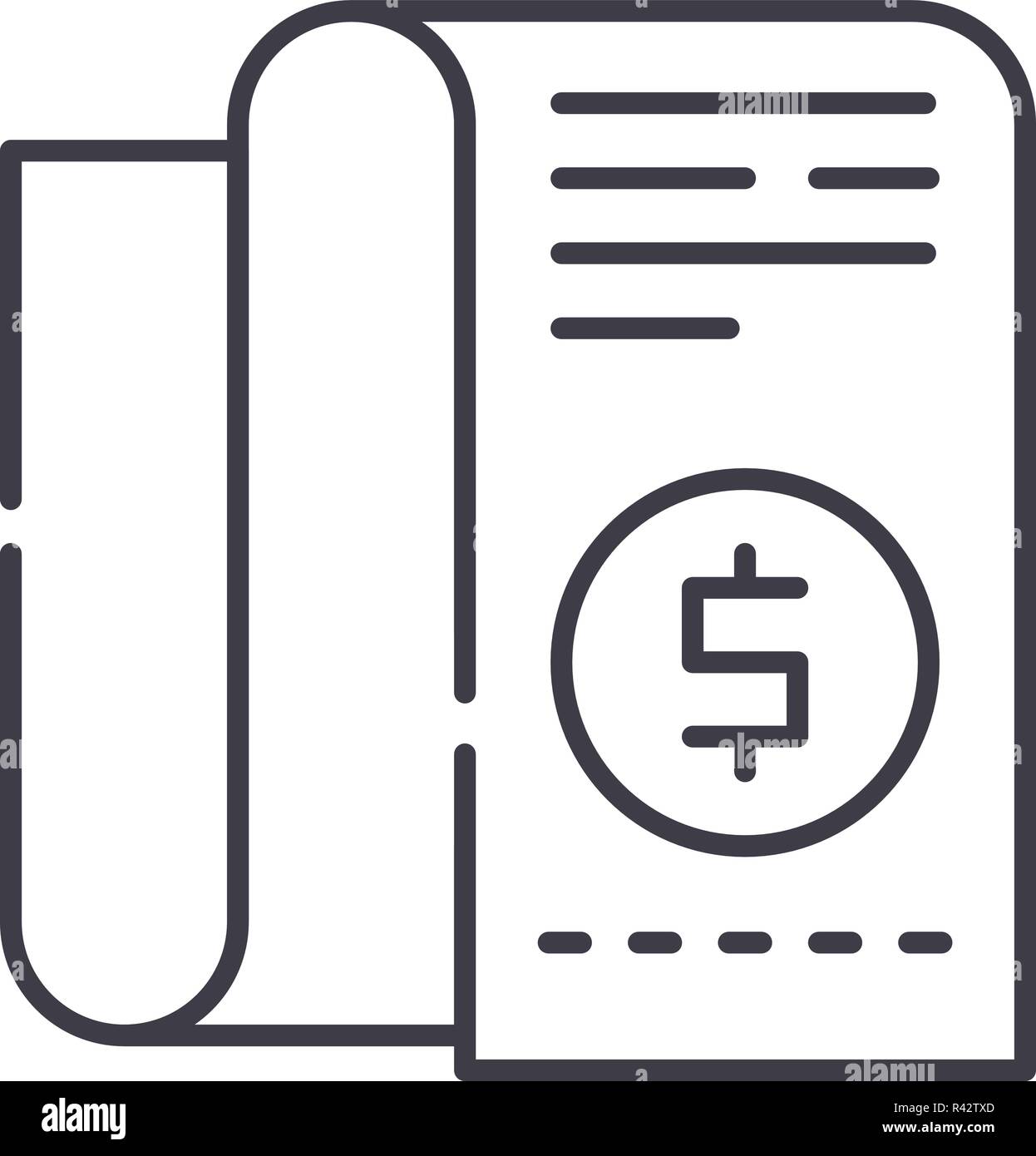 Company budget line icon concept. Company budget vector linear ...