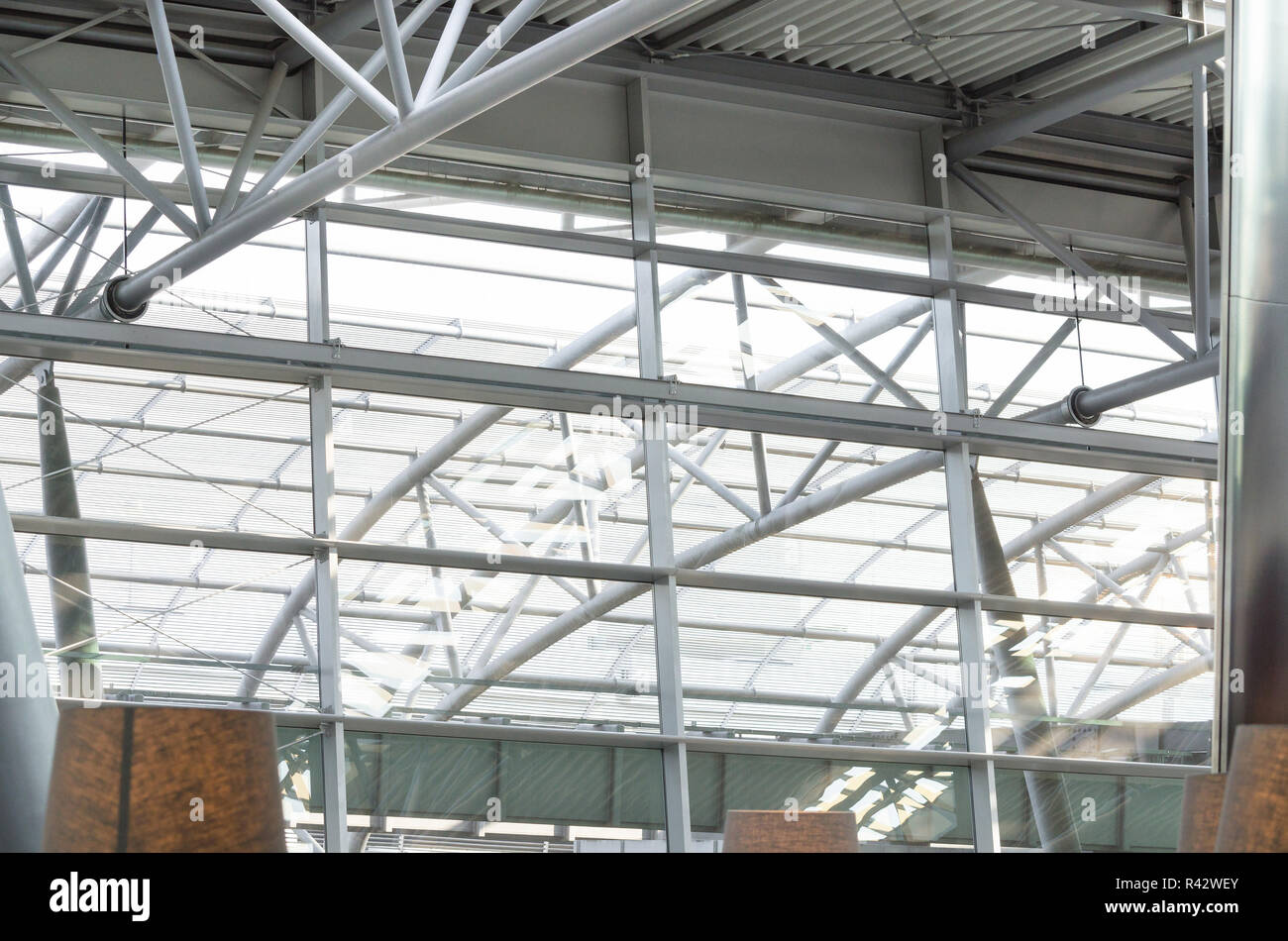 glass roof,steel structure Stock Photo