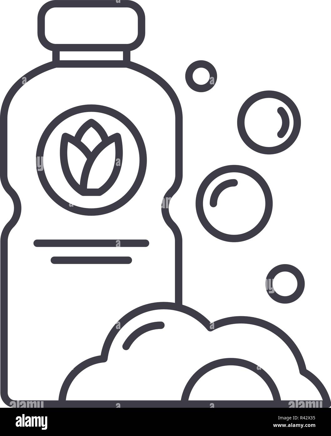 Detergent line icon concept. Detergent vector linear illustration