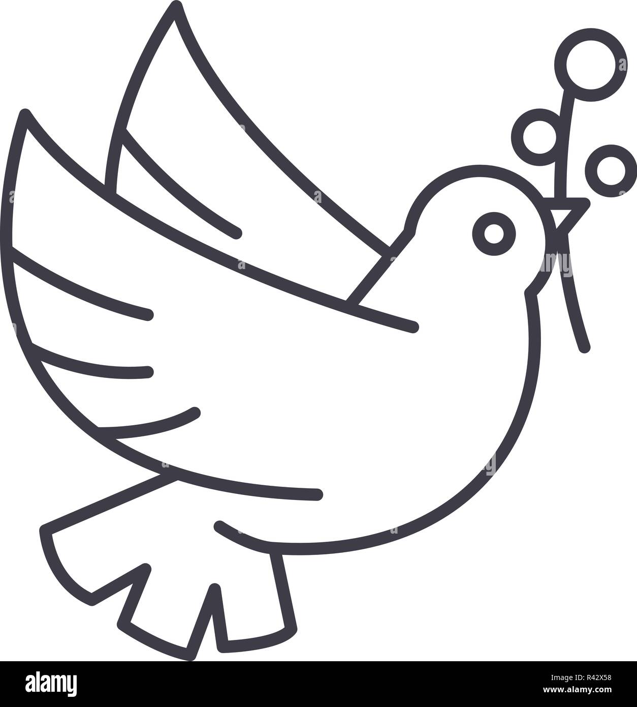 peace dove symbol outline