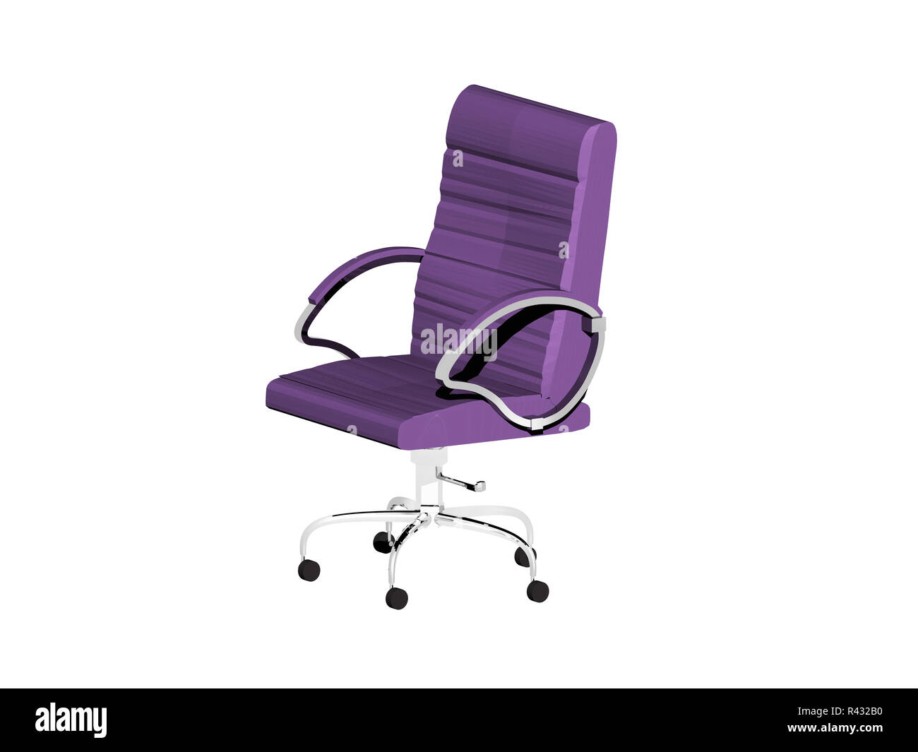 isolated office chair with wheels Stock Photo - Alamy