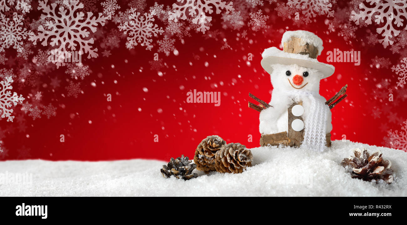 modern background with cheerful snowman Stock Photo - Alamy