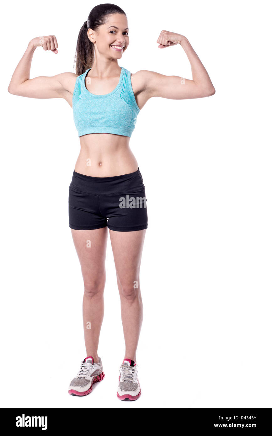 Healthy fit beautiful slim lady Stock Photo - Alamy