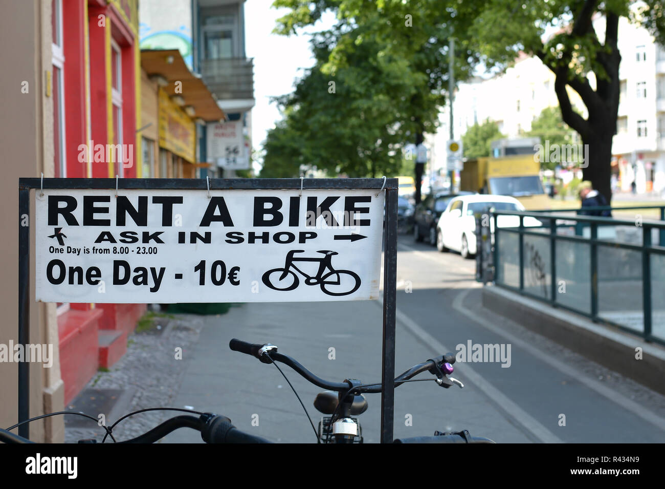 bicycle rentals downtown berlin Stock Photo Alamy