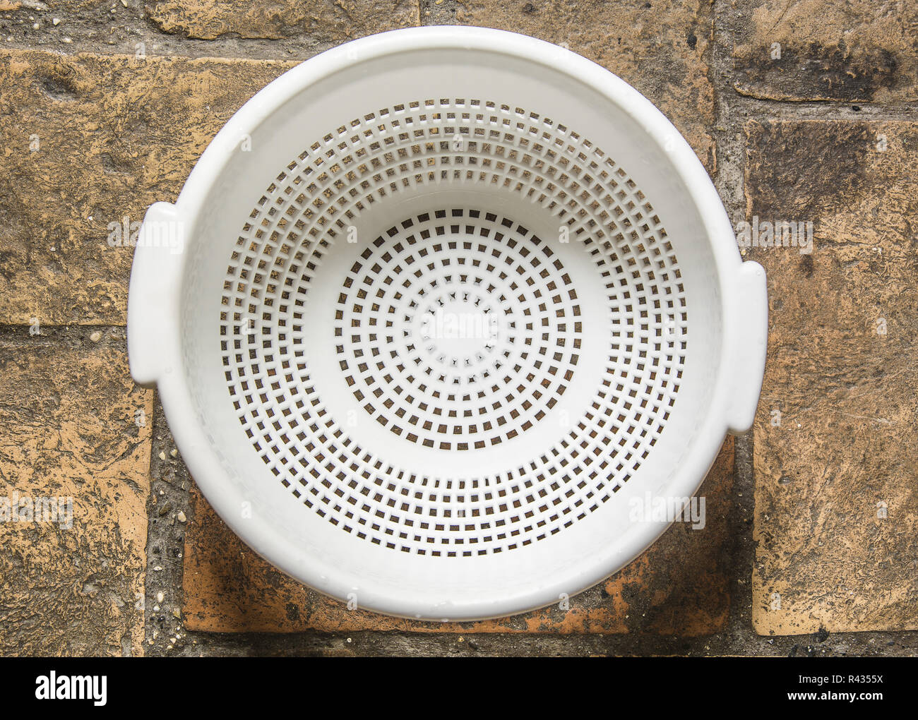 White plastic colander Stock Photo Alamy