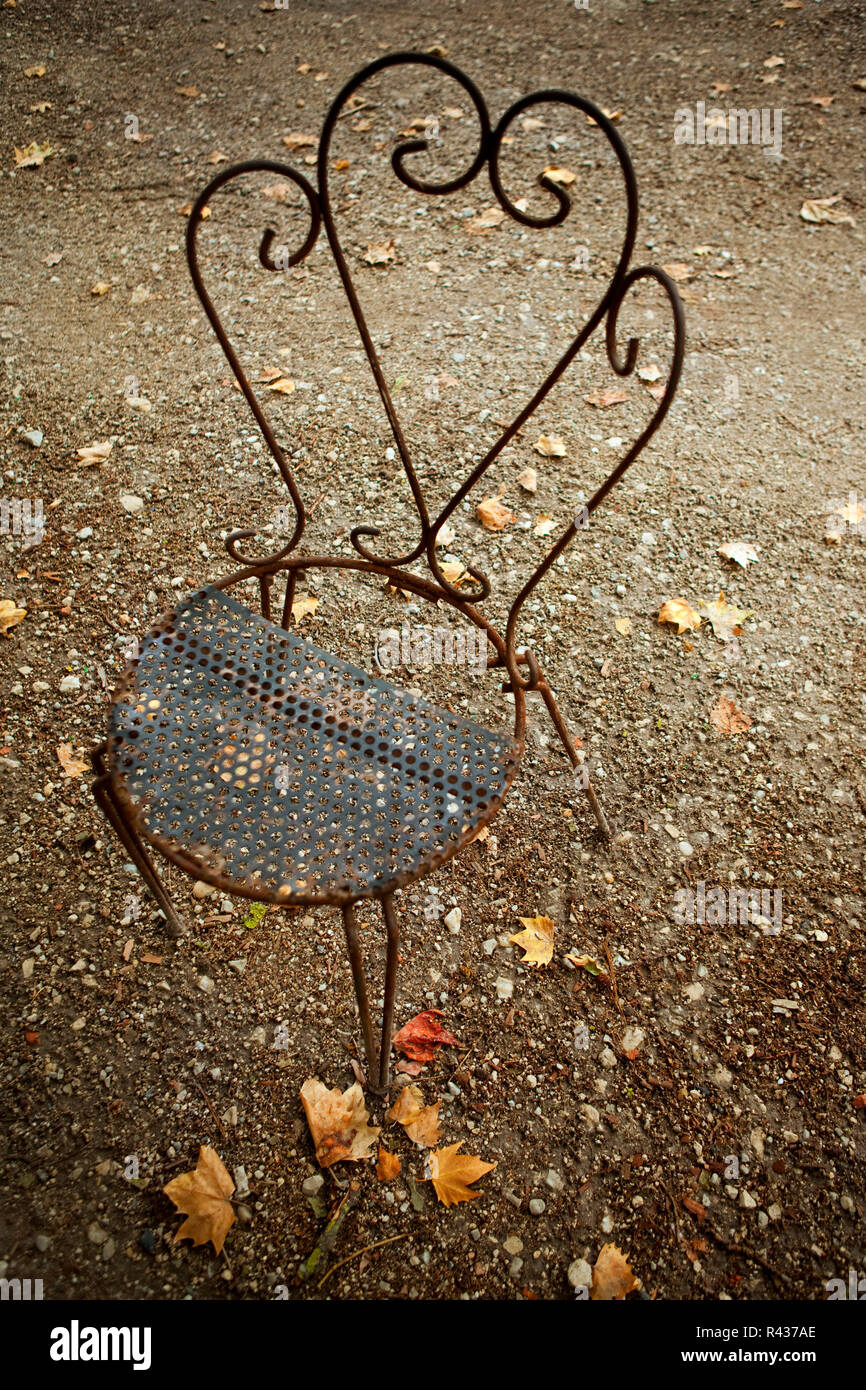 Wrought Chair Wrought iron chair Stock Photo - Alamy