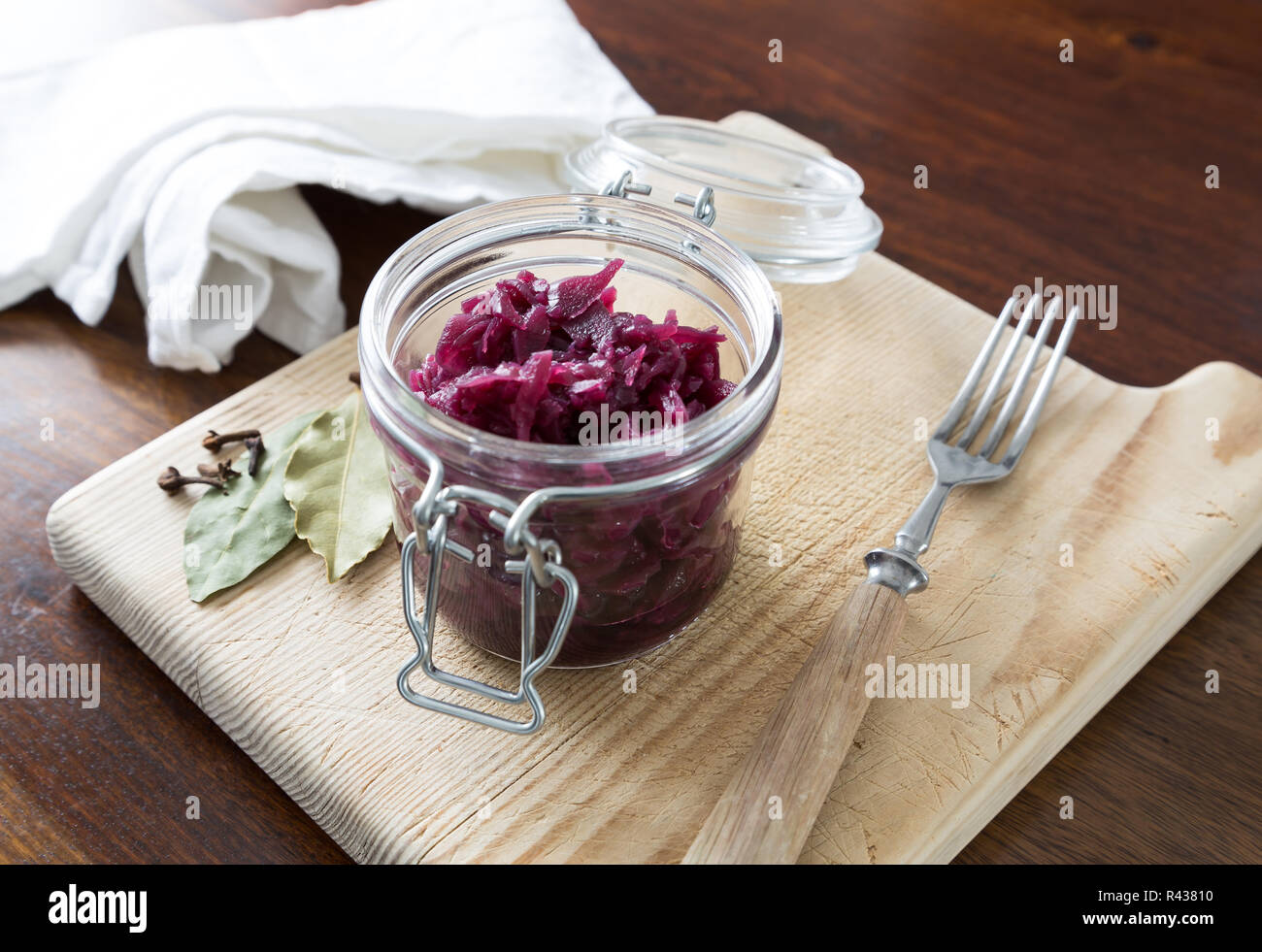 red cabbage in jar Stock Photo Alamy