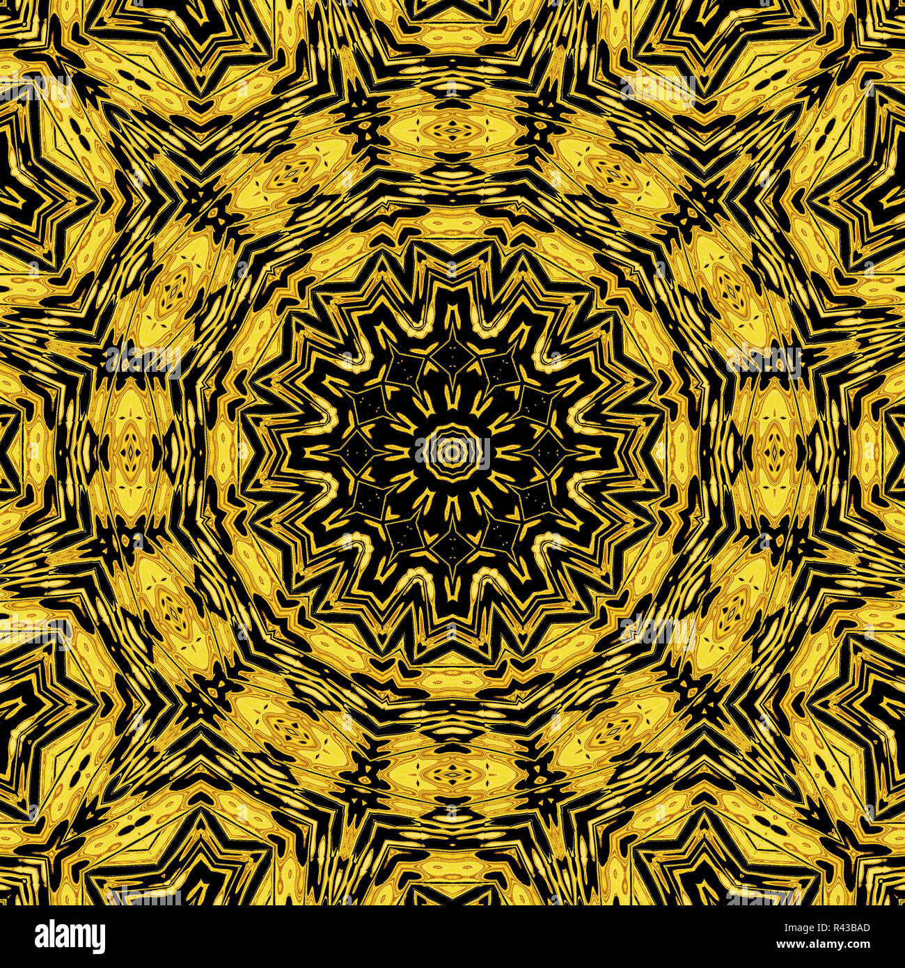 Abstract geometric background, seamless ornament gold and black, ornate ...