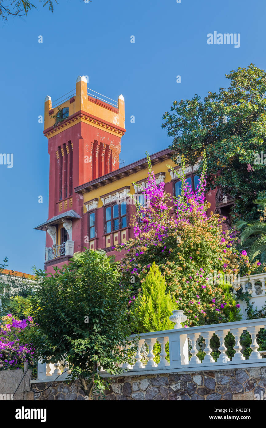 Istanbul, Turkey, October 22, 2013: Art Deco Mizzi Mansion on Buyukada, one of the Princes Islands. Stock Photo